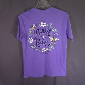 Southernology Meant to Bee Comfort Colors T-Shirt Size Medium Purple‎